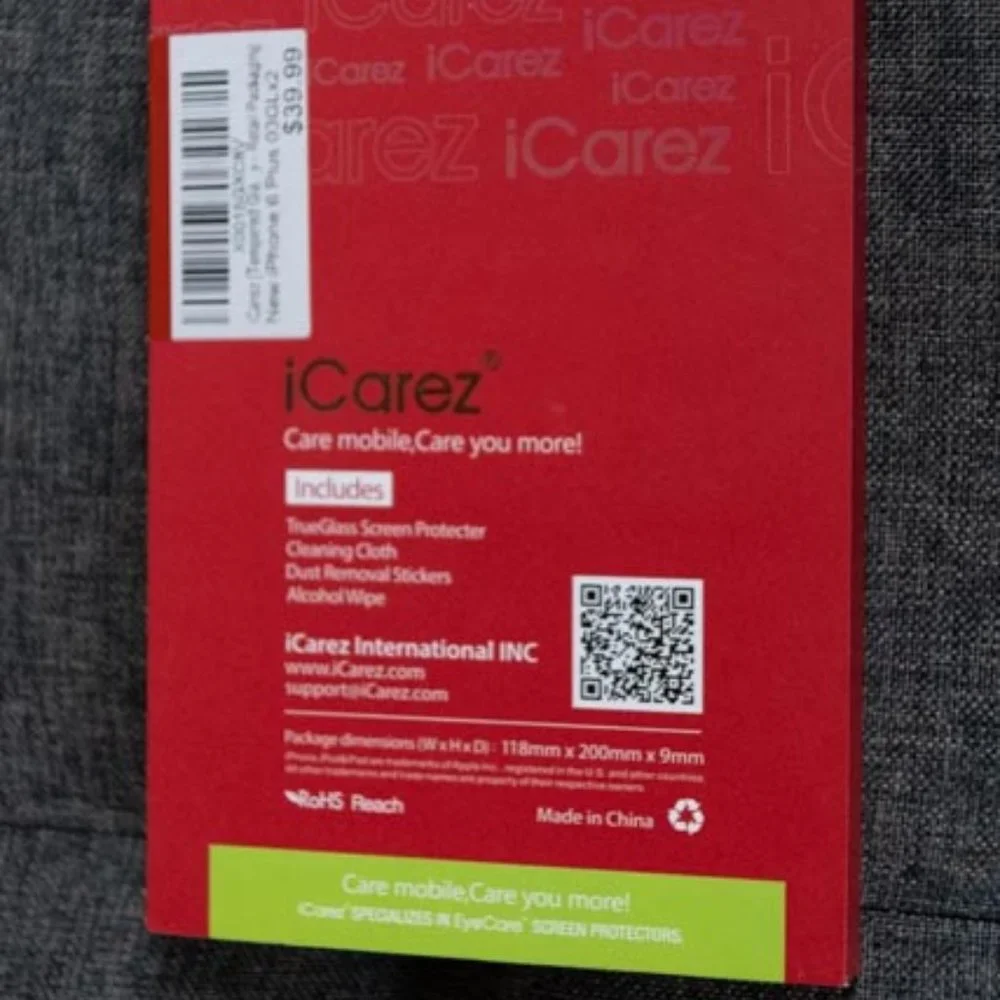 2for1 iCarez True Glass Pro iPhone 6 Plus Tempered Glass 2P CS Screen Protectors